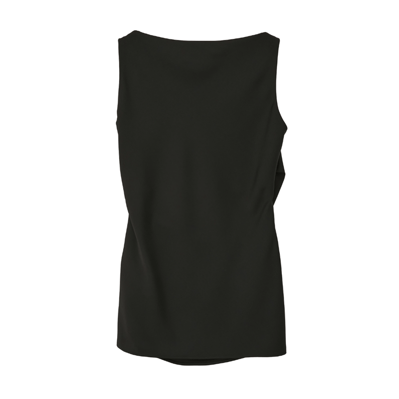 CLANE クラネ “SATIN DRAPE TOPS” サテンドレープトップス | t / wo
