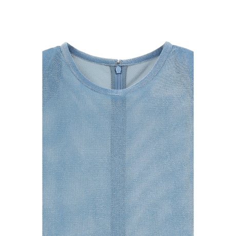 CLANE クラネ “SHEER VELOUR POWER SHOULDER TOPS” シアーベロアパワーショルダートップス