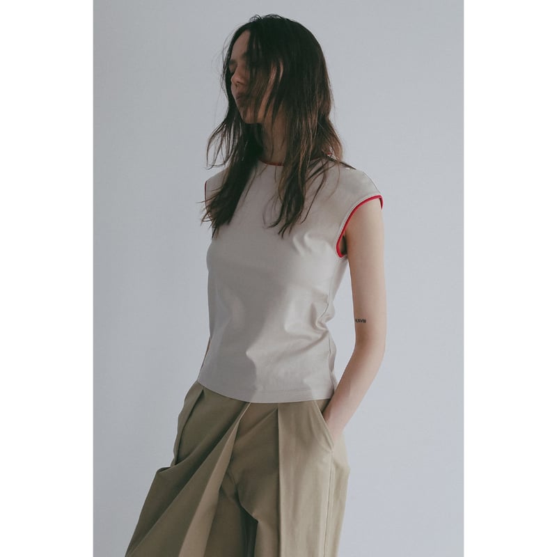 MANOF マノフ “BICOLOR CUT TOPS” バイカラーカットトップス | t / wo