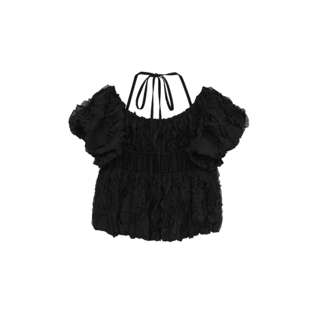 CLANE クラネ “W FACE TOPSTITCHED FRILL TOPS” ダブルフェイストップスティッチフリルトップス