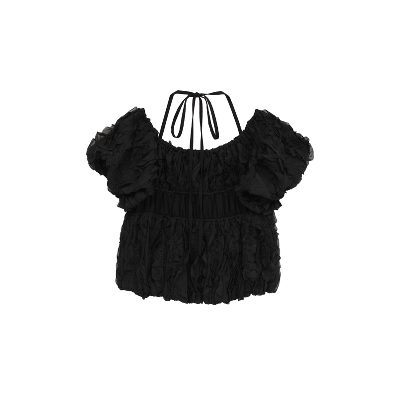 トップス CLANE W FACE TOPSTITCHED FRILL TOPS CLANE W FACE TOPSTITCHED FRILL TOPS（シャツ/ブラウス）｜CLANE