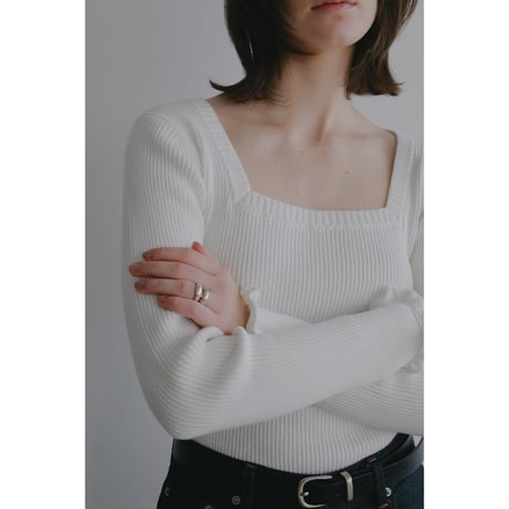 MANOF マノフ “SQUARE RIB KNIT TOPS” スクエアリブニットトップス