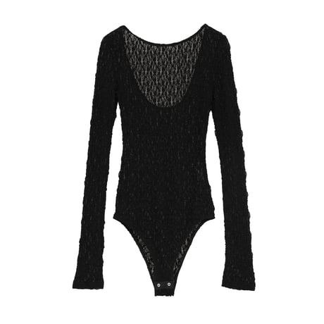 CLANE クラネ “BACK OPEN LACE BODYSUIT” バックオープンレースボディスーツ