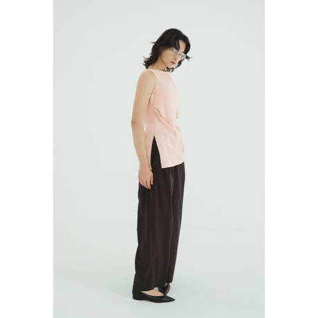CLANE クラネ “SATIN DRAPE TOPS” サテンドレープトップス