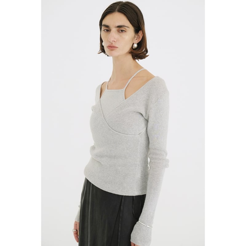 CLANE クラネ “CAMISOLE SET CACHECOEUR KNIT TOPS” キ 