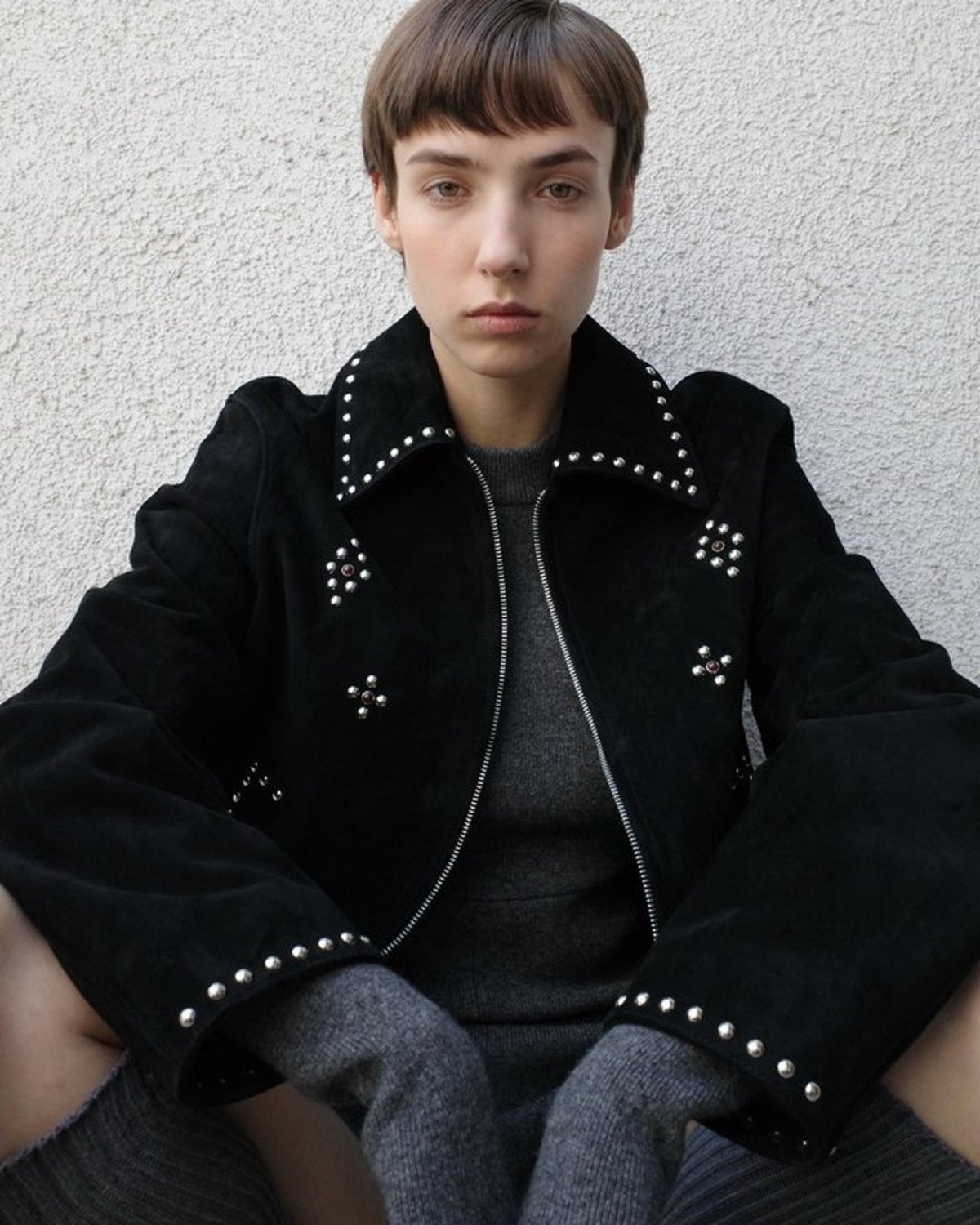 ジャケット・アウター CLANE suede studs blouson CLANE - スウェードレザー スタッズブルゾン - SUEDE STUDS BLOUSON