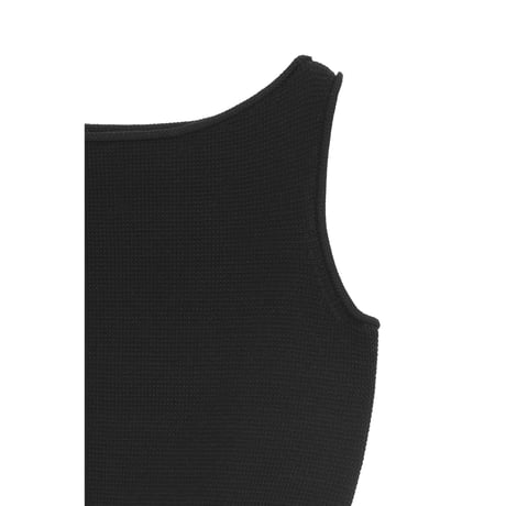 CLANE クラネ “BOAT NECK SHORT KNIT TANK TOPS” ボートネックショートニットタンクトップス