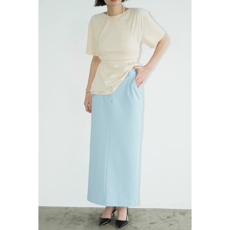 CLANE クラネ “RIB STRIPE STRAIGHT SKIRT” リブストライプストレートスカート