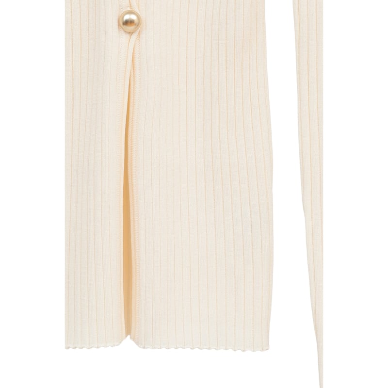 CLANE クラネ “W FACE GOLD BUTTON KNIT TOPS” ダブルフェイ