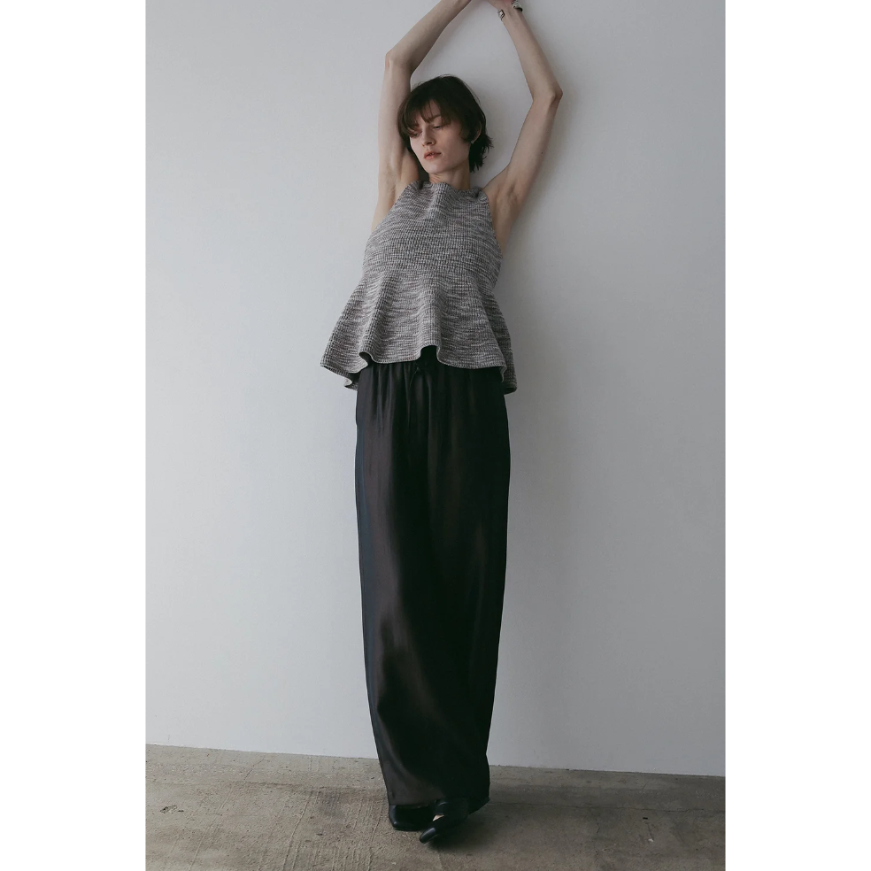 MANOF マノフ “RIB PEPLUM KNIT TOPS” リブペプラムニット