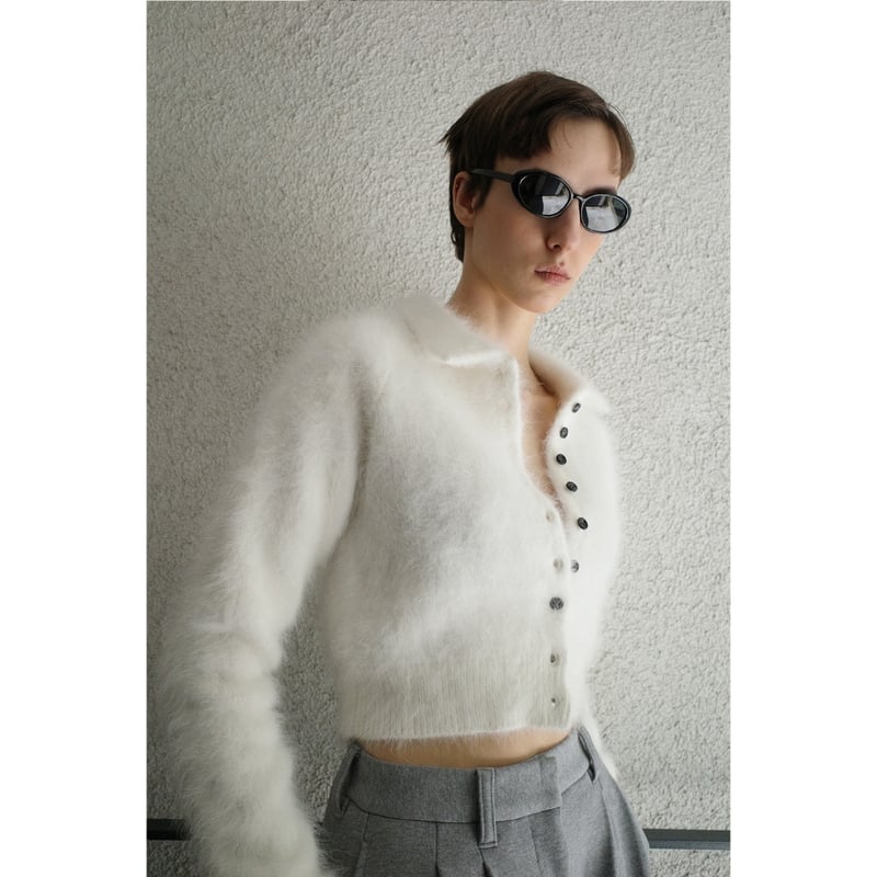CLANE クラネ “ANGORA SHORT KNIT CARDIGAN” アンゴラショート
