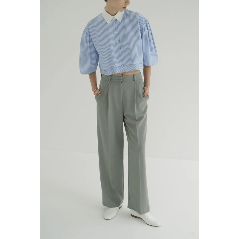 CLANE☆2WAY STRAIGHT TUCK PANTS CLANE - 2WAY TUCK STRAIGHT PANTS BLACK - タックストレート