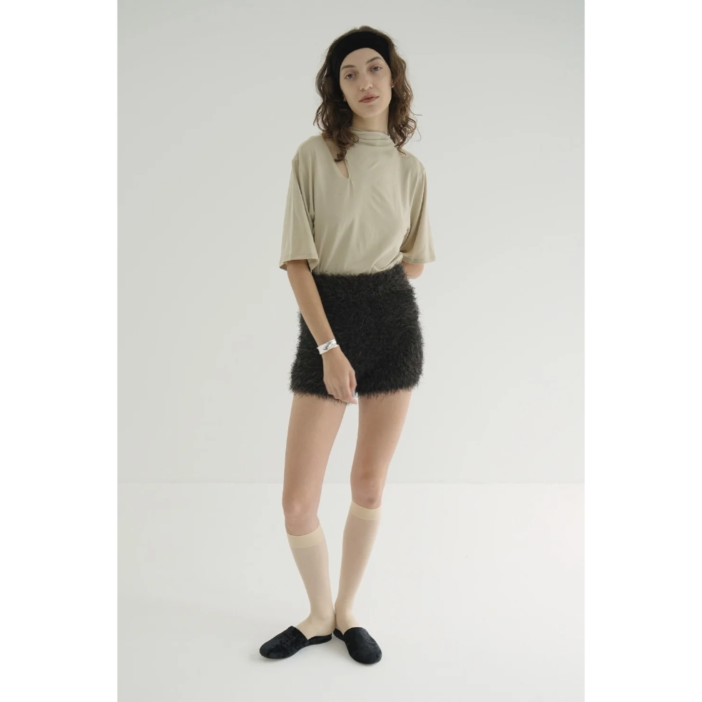 CLANE クラネ “SHAGGY SHORT KNIT PANTS” シャギーショートニット