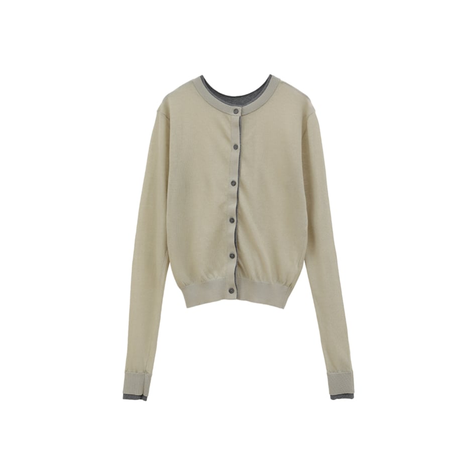CLANE クラネ “W FACE BICOLOR SHEER CARDIGAN” ダブルフェ CLANE クラネ “W FACE BICOLOR SHEER CARDIGAN” ダブルフェ