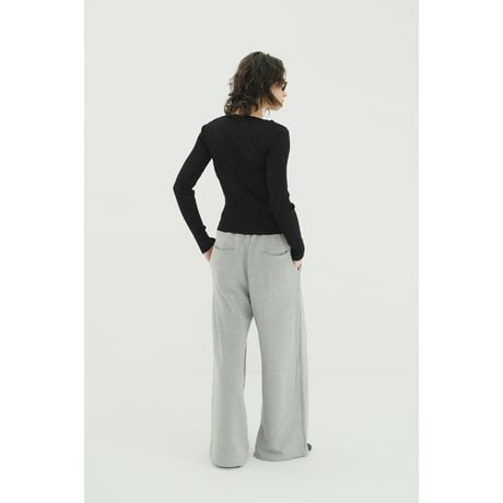 CLANE クラネ “SHEER RIB RIBBON KINT TOPS” シアーリブリボンニットトップス