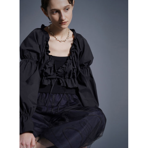 MECRE メクル “ギャザーショートボレロ” | t / wo 