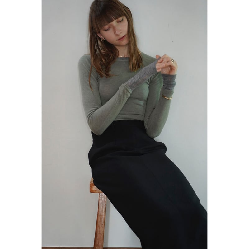 CLANE クラネ “SHEER LAYERED KNIT TOPS” シアーレイヤードニット...