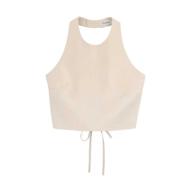 CLANE クラネ “ BACK RIBBON HALTER BUSTIER” バックリボンホ