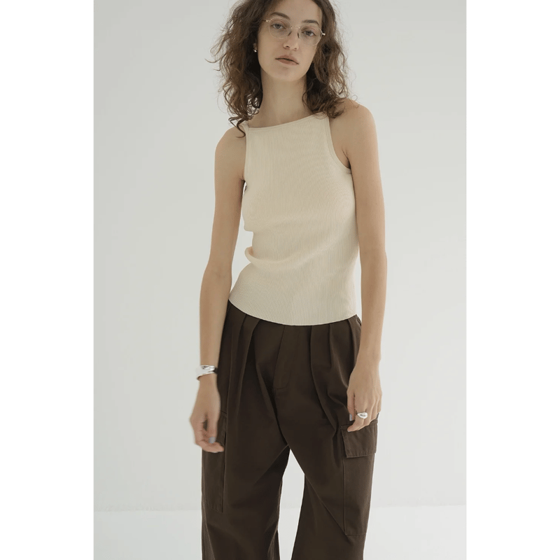 トップス CLANE BOAT NECK CROCHET KNIT TOPS CLANE クラネ “BOAT NECK CROCHET KNIT TOPS” ボートネックク