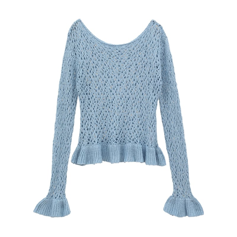CLANE クラネ “BOAT NECK CROCHET KNIT TOPS” ボートネックク CLANE クラネ “BOAT NECK CROCHET KNIT TOPS” ボートネックク
