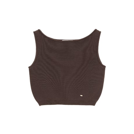 CLANE クラネ “BOAT NECK SHORT KNIT TANK TOPS” ボートネックショートニットタンクトップス