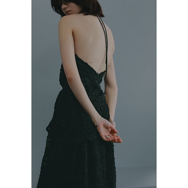 MANOF マノフ “SHIRRING HALTER NECK TOPS” シャーリングホルタ