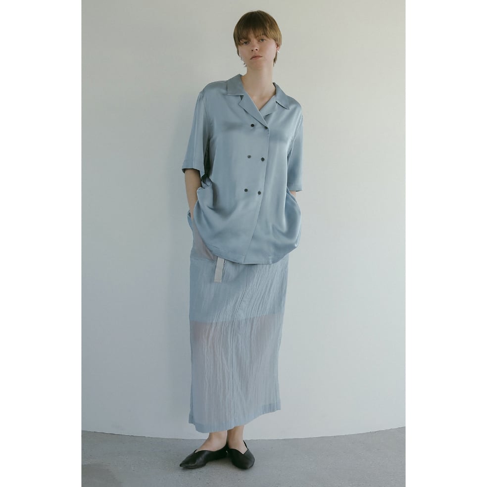 MANOF マノフ “SATIN OVER SHIRT” サテンオーバーシャツ | t / wo