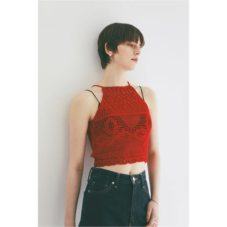 CLANE クラネ “CROCHET CAMI KNIT TOPS” クロシェキャミニットトップス