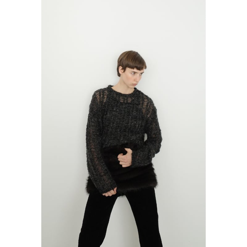 クラネ CLANE シアーシャギー ルーズ ニット トップス  SHEER SHAGGY LOOSE KNIT TOPS 【2025 新作】 CLANE クラネ “SHEER SHAGGY LOOSE KNIT TOPS” シアーシャギ