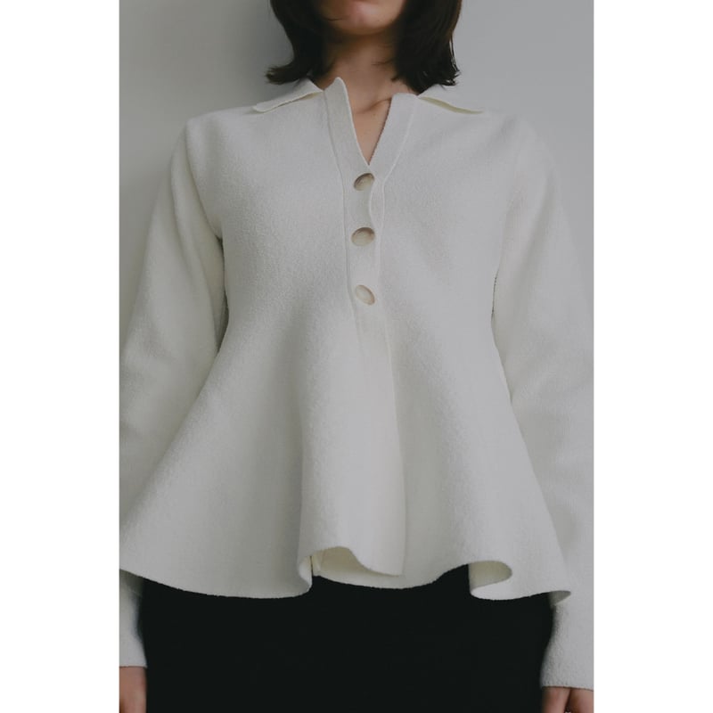 MANOF マノフ “VOLUME PEPLUM KNIT CARDIGAN” ボリュームペプ