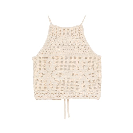 CLANE クラネ “CROCHET CAMI KNIT TOPS” クロシェキャミニットトップス