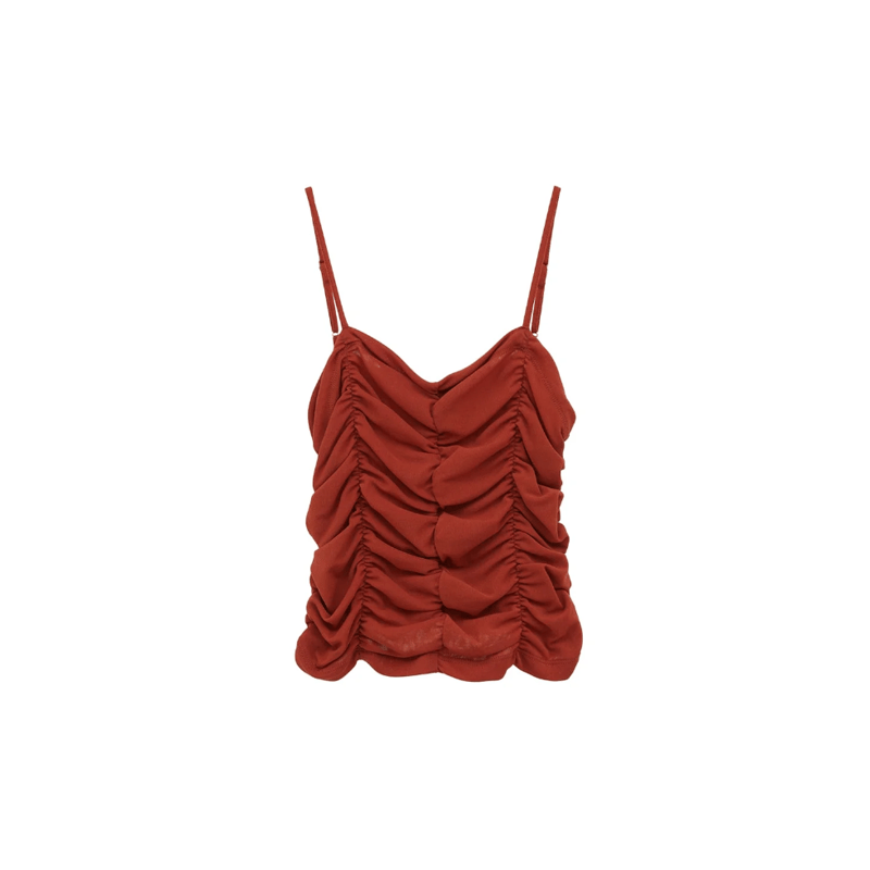 CLANE クラネ “SHIRRING CAMI TOPS” シャーリングキャミトップス