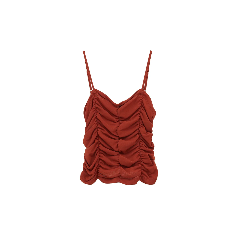 CLANE クラネ “SHIRRING CAMI TOPS” シャーリングキャミトップス |