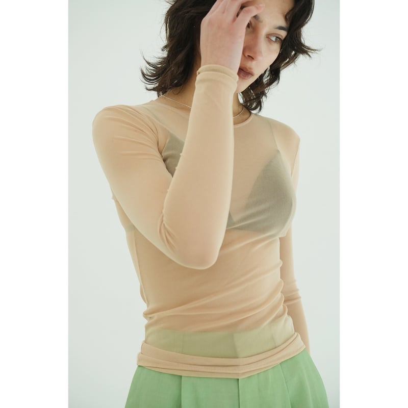 CLANE クラネ “SHEER TULLE TOPS” シアーチュールトップス | t / wo