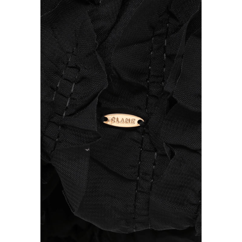 CLANE クラネ “W FACE TOPSTITCHED FRILL TOPS” ダブルフェ
