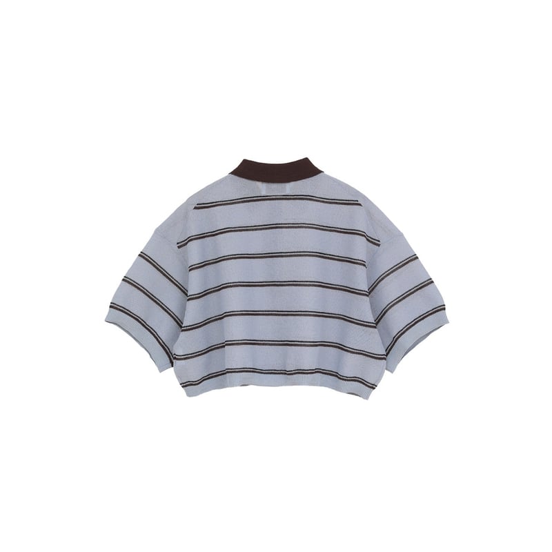 CLANE クラネ “SPONGY SHEER POLO KNIT TOPS” スポンジーシア