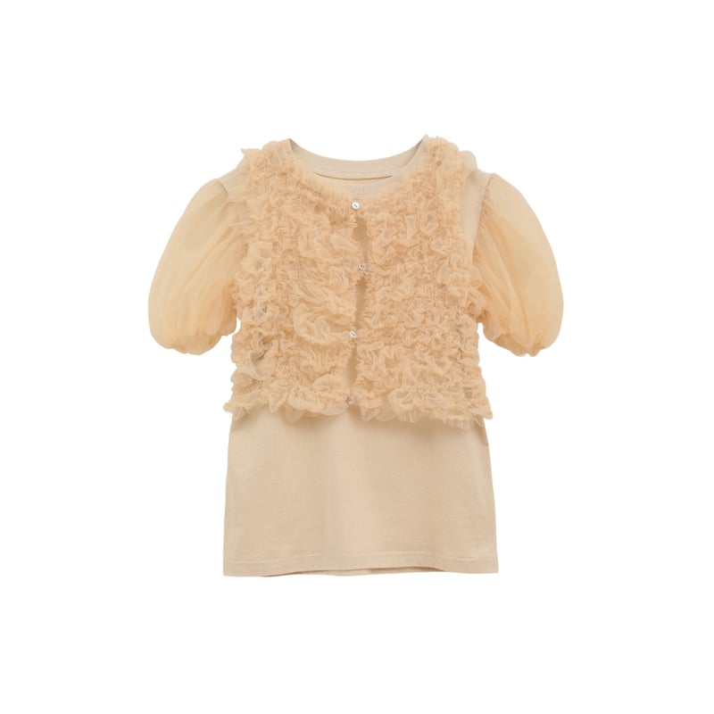 CLANE クラネ “TULLE VEST LAYERED TOPS” チュールベストレイヤー