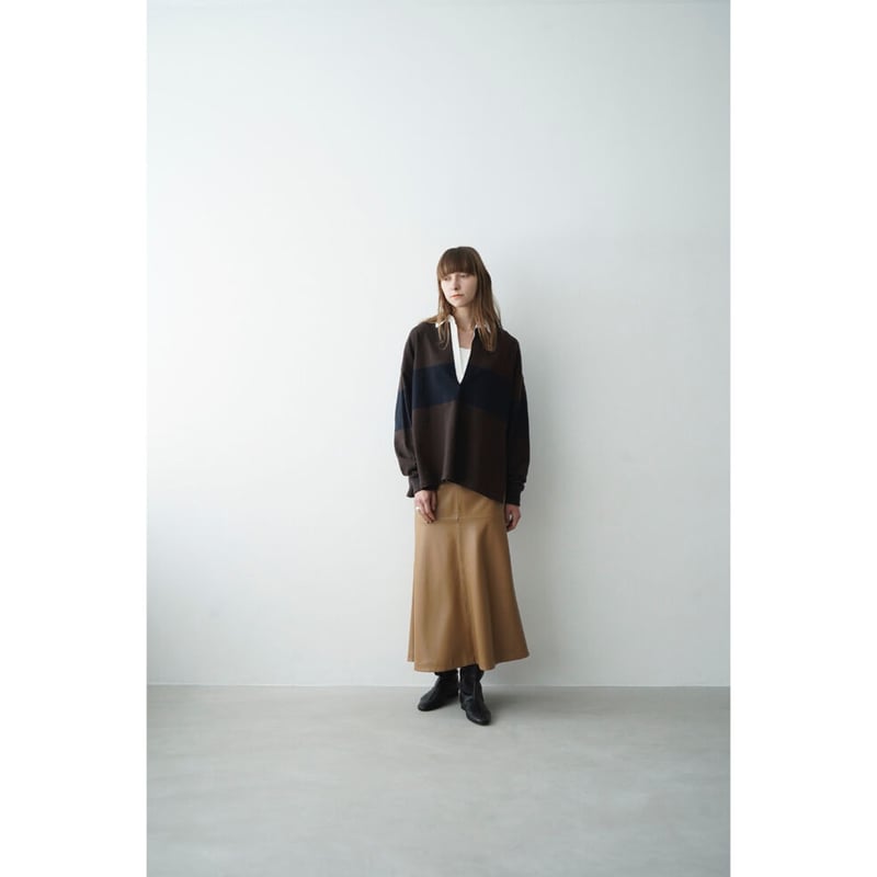 CLANE クラネ “DEEP NECK WIDE RUGBY SHIRT” ディープネックワ