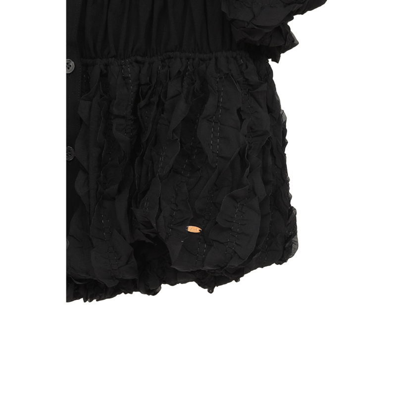 CLANE クラネ “W FACE TOPSTITCHED FRILL TOPS” ダブルフェ