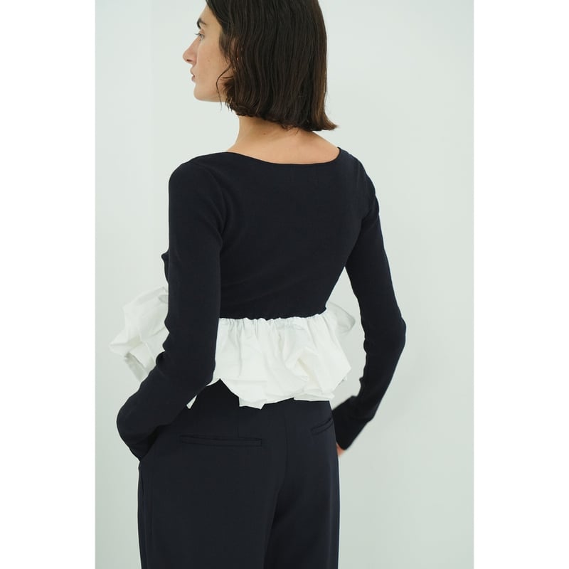 CLANE クラネ “W BALLOON SHORT KNIT TOPS” ダブルバルーンショ