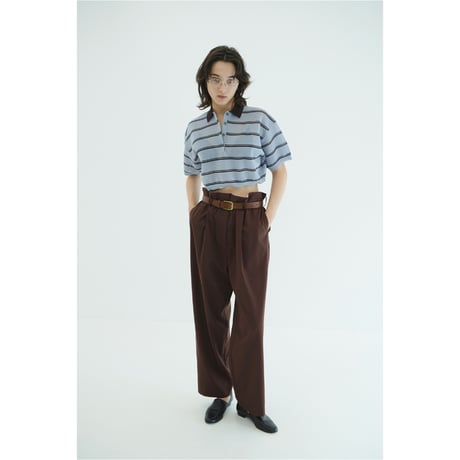 CLANE クラネ “SPONGY SHEER POLO KNIT TOPS” スポンジーシアーポロニットトップス