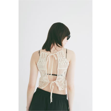 CLANE クラネ “CROCHET CAMI KNIT TOPS” クロシェキャミニットトップス