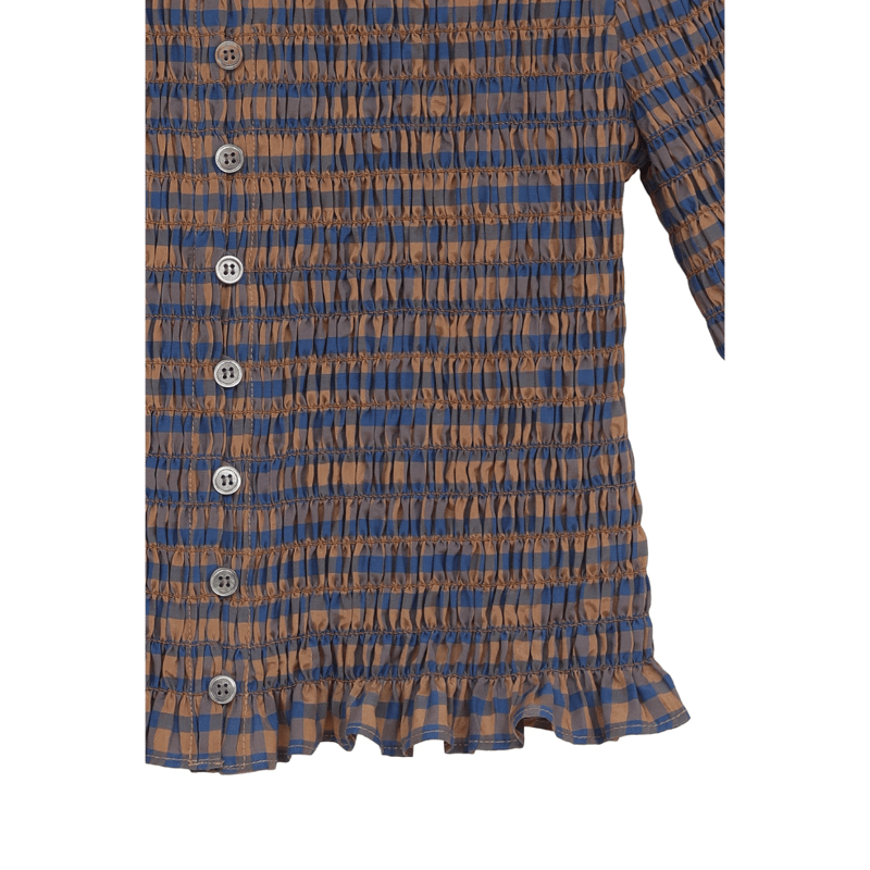 CLANE クラネ “SHIRRING HALF SLEEVE BLOUSE” シャーリングハ