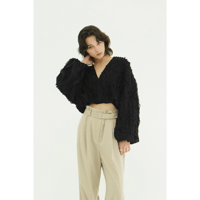 CLANE クラネ “TOPSTITCHED FRILL BOLERO” トップスティッチフリルボレロ