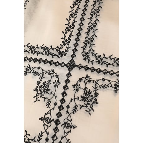 CLANE クラネ “EMBROIDERY LACE BOX SHIRTS” エンブロイダリーレースボックスシャツ
