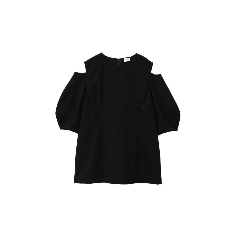 マノフ / MANOF スラッシュショルダートップス - SLASH SHOULDER TOPS - BLACK MANOF マノフ “SLASH SHOULDER TOPS” スラッシュショルダー