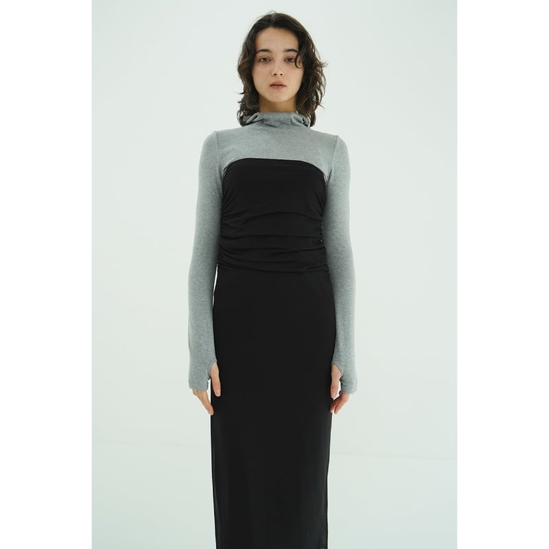 CLANE クラネ “2WAY TULLE GATHERED SKIRT” ツーウェイチュール