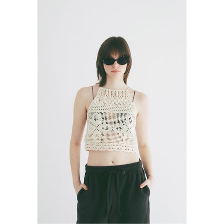 CLANE クラネ “CROCHET CAMI KNIT TOPS” クロシェキャミニットトップス