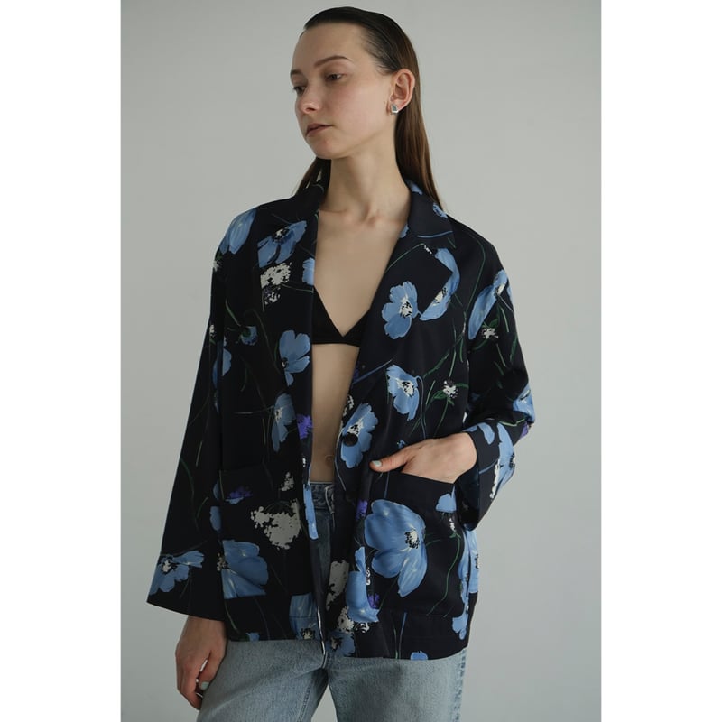 clane MULTICOLORED FLOWER SHIRT JACKET