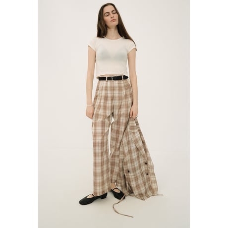 CLANE クラネ “SHEER STRAIGHT PANTS” シアーストレートパンツ